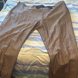 Men's Brown Plaid Pants